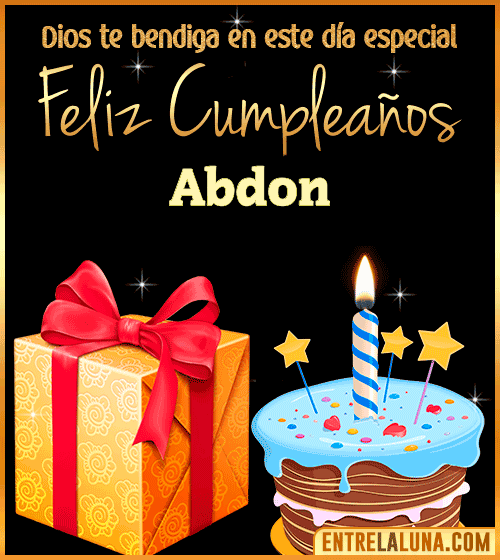Feliz Cumpleaños, Dios te bendiga en este día especial Abdon
