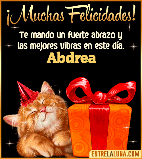 Muchas felicidades en tu Cumpleaños Abdrea