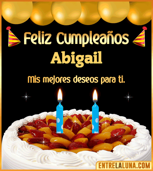 Gif de pastel de Cumpleaños Abigail