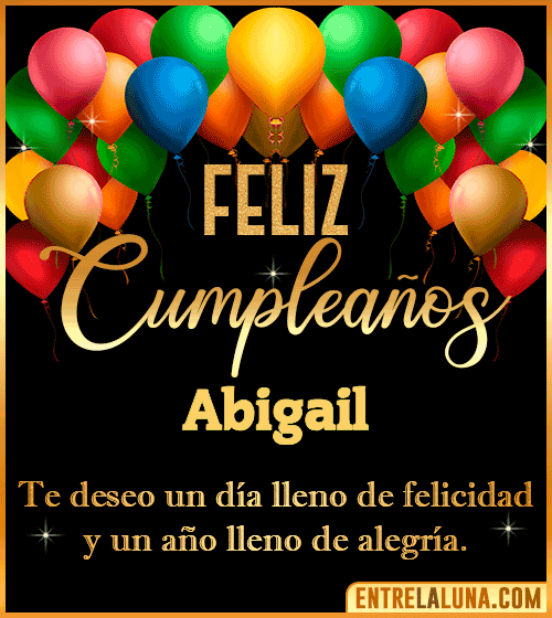 Mensajes de cumpleaños Abigail