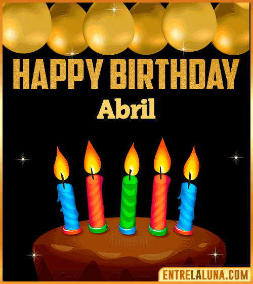 Happy Birthday gif Abril