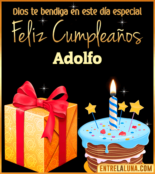 Feliz Cumpleaños, Dios te bendiga en este día especial Adolfo