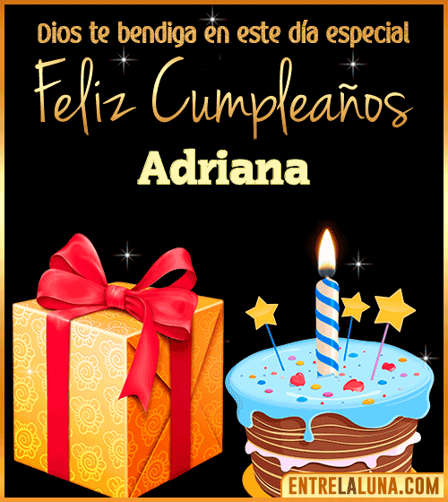 Feliz Cumpleaños, Dios te bendiga en este día especial Adriana