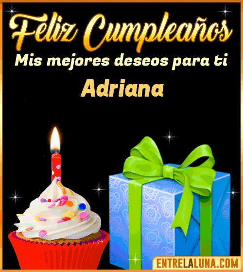 Feliz Cumpleaños gif Adriana