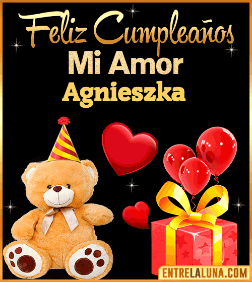 Gif Feliz Cumpleaños mi Amor Agnieszka