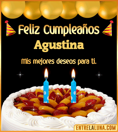 Gif de pastel de Cumpleaños Agustina
