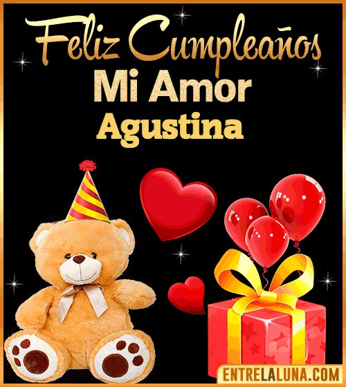 Gif Feliz Cumpleaños mi Amor Agustina