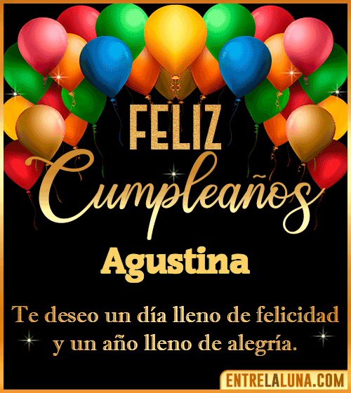 Mensajes de cumpleaños Agustina