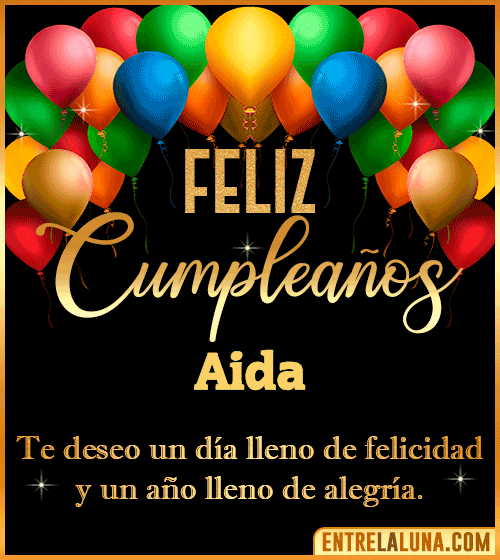 Mensajes de cumpleaños Aida