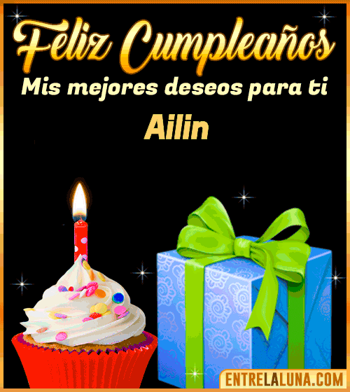 Feliz Cumpleaños gif Ailin
