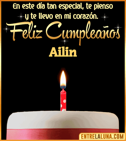 Te llevo en mi corazón Feliz Cumpleaños Ailin
