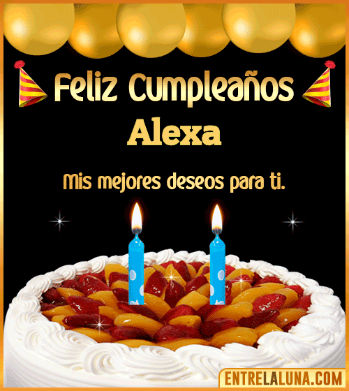 Gif de pastel de Cumpleaños Alexa