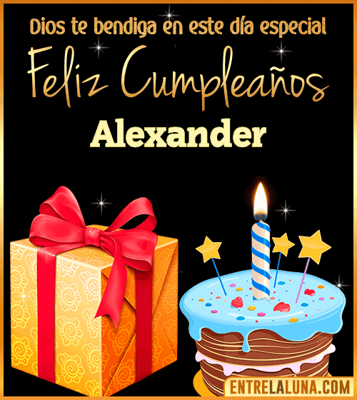 Feliz Cumpleaños, Dios te bendiga en este día especial Alexander