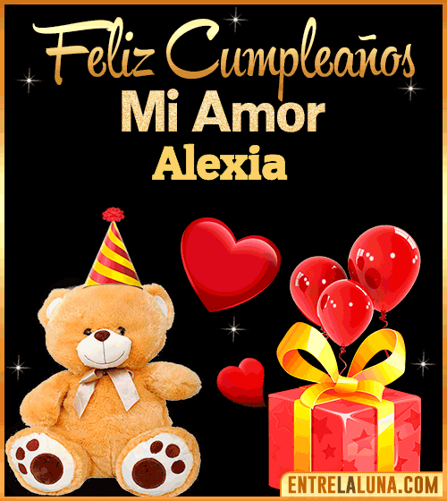 Gif Feliz Cumpleaños mi Amor Alexia
