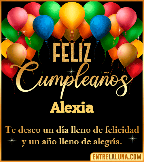 Mensajes de cumpleaños Alexia