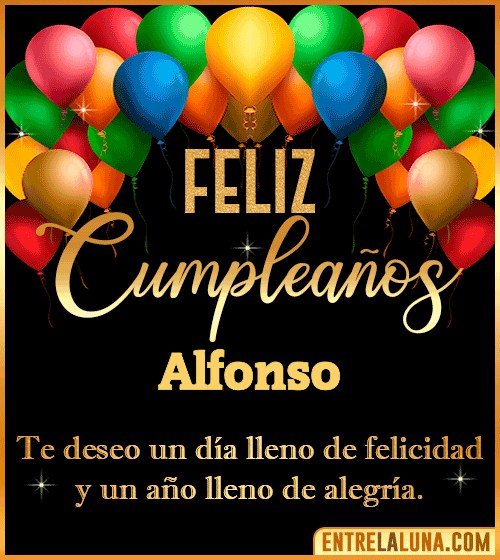 Mensajes de cumpleaños Alfonso