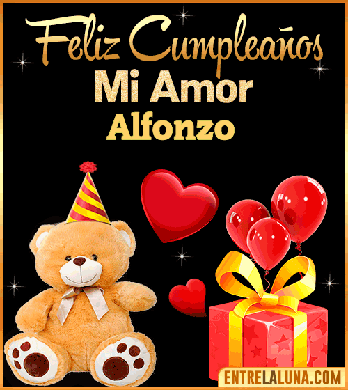 Gif Feliz Cumpleaños mi Amor Alfonzo