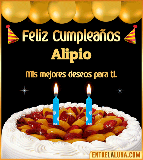 Gif de pastel de Cumpleaños Alipio