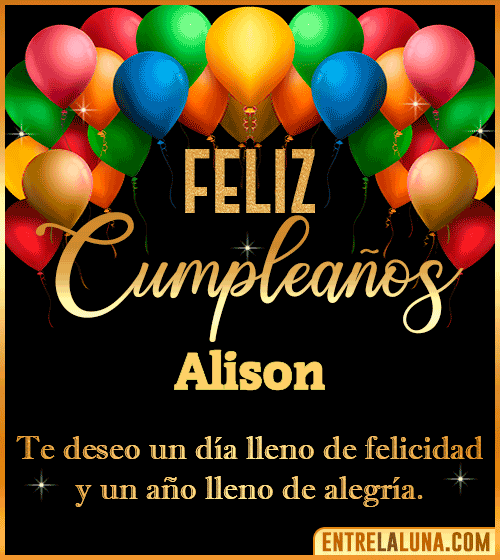 Mensajes de cumpleaños Alison