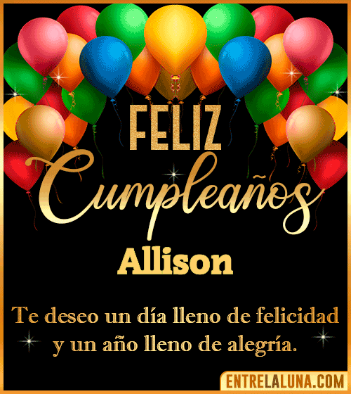 Mensajes de cumpleaños Allison