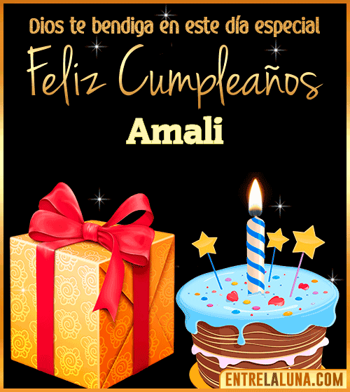Feliz Cumpleaños, Dios te bendiga en este día especial Amali