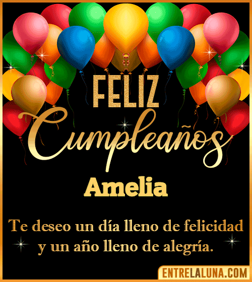 Mensajes de cumpleaños Amelia