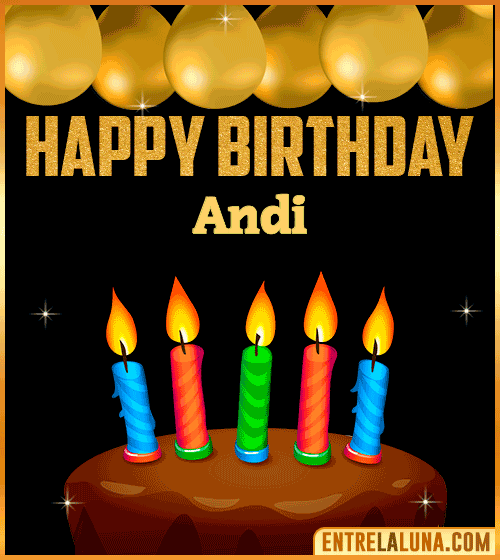 Happy Birthday gif Andi