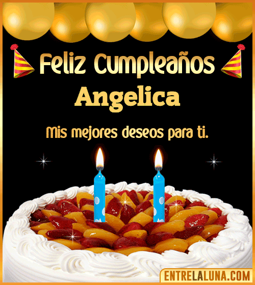 Gif de pastel de Cumpleaños Angelica
