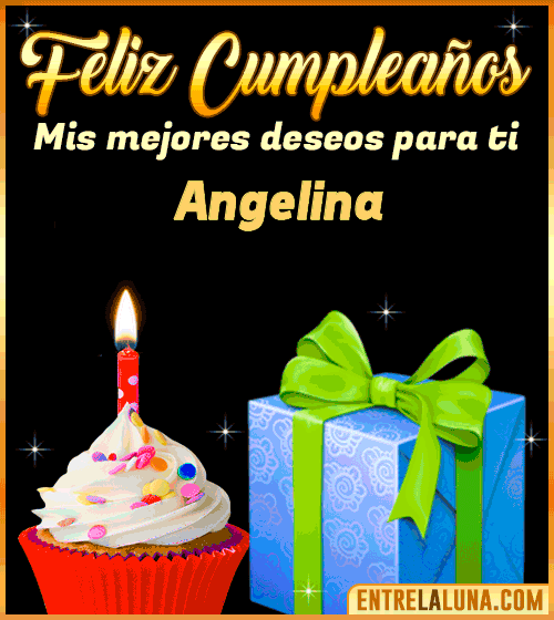 Feliz Cumpleaños gif Angelina