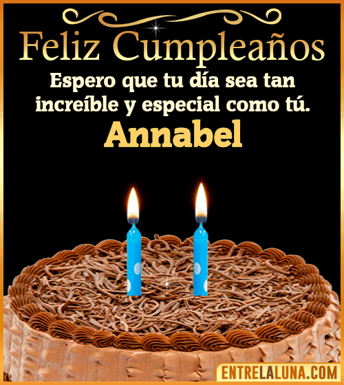 Gif de pastel de Feliz Cumpleaños Annabel