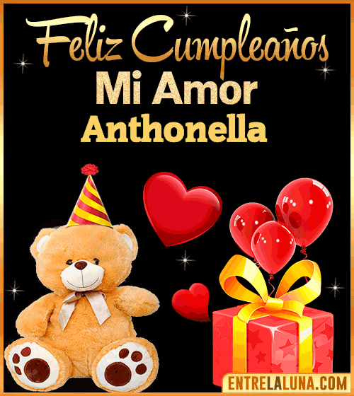 Gif Feliz Cumpleaños mi Amor Anthonella
