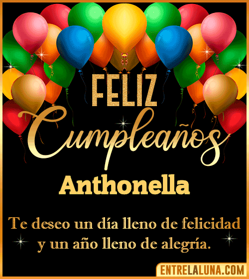 Mensajes de cumpleaños Anthonella