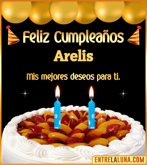 Gif de pastel de Cumpleaños Arelis