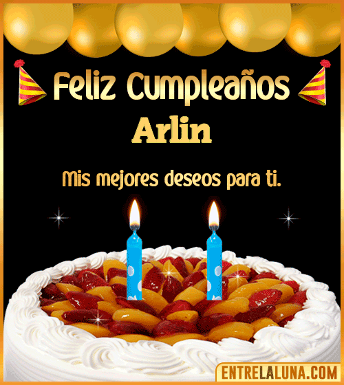 Gif de pastel de Cumpleaños Arlin