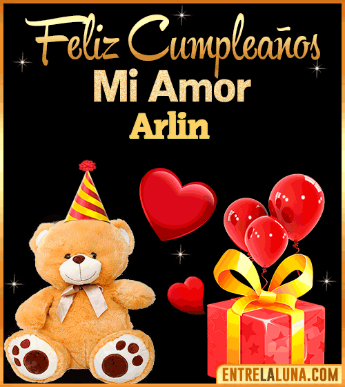Gif Feliz Cumpleaños mi Amor Arlin