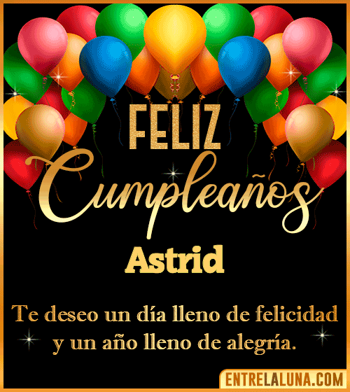 Mensajes de cumpleaños Astrid