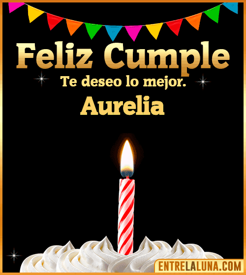 Gif Feliz Cumple Aurelia