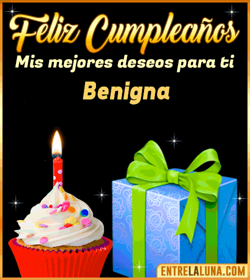 Feliz Cumpleaños gif Benigna