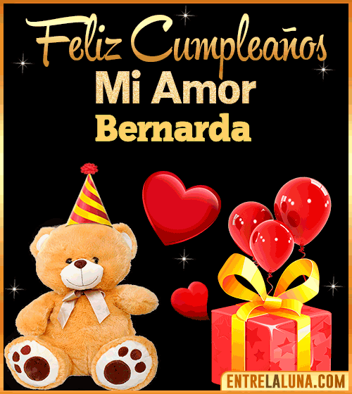 Gif Feliz Cumpleaños mi Amor Bernarda
