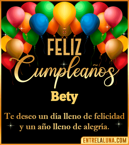 Mensajes de cumpleaños Bety