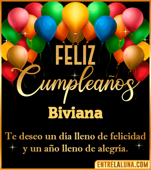 Mensajes de cumpleaños Biviana