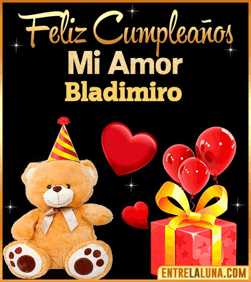 Gif Feliz Cumpleaños mi Amor Bladimiro