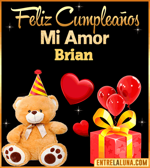 Gif Feliz Cumpleaños mi Amor Brian