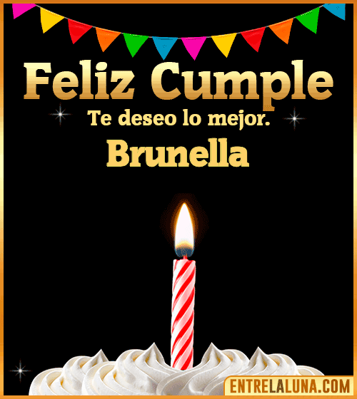 Gif Feliz Cumple Brunella