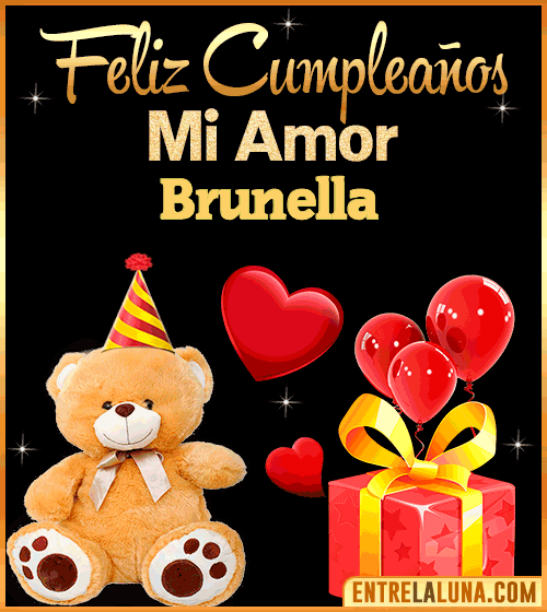 Gif Feliz Cumpleaños mi Amor Brunella