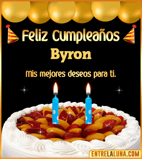 Gif de pastel de Cumpleaños Byron