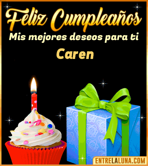 Feliz Cumpleaños gif Caren