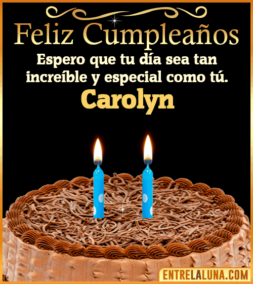 Gif de pastel de Feliz Cumpleaños Carolyn