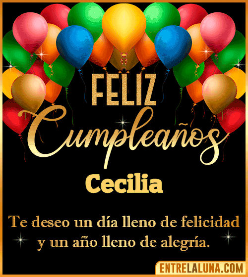 Mensajes de cumpleaños Cecilia