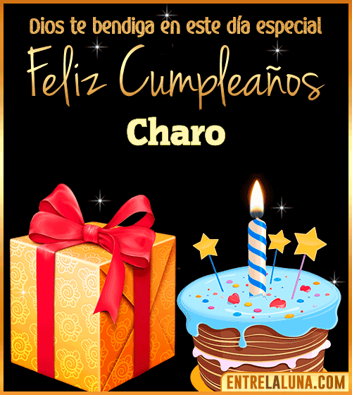 Feliz Cumpleaños, Dios te bendiga en este día especial Charo